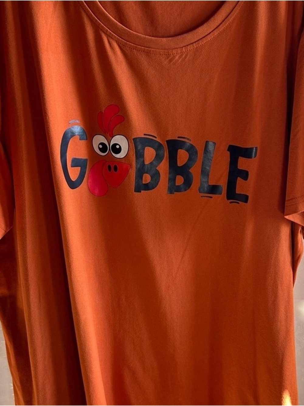 Kids Orange 'Gobble' Graphic Short Sleeve Tee